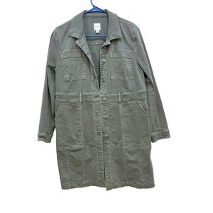 J. Jill Sage Green Long Jean Jacket